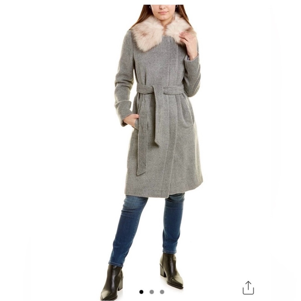Cole Haan Belted Waist Wool & Alpaca-Blend Coat. Size 4.BNWT. MSRP $650.